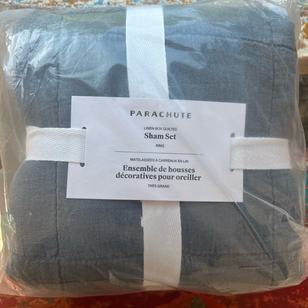 Parachute Linen Box Quilted Shams